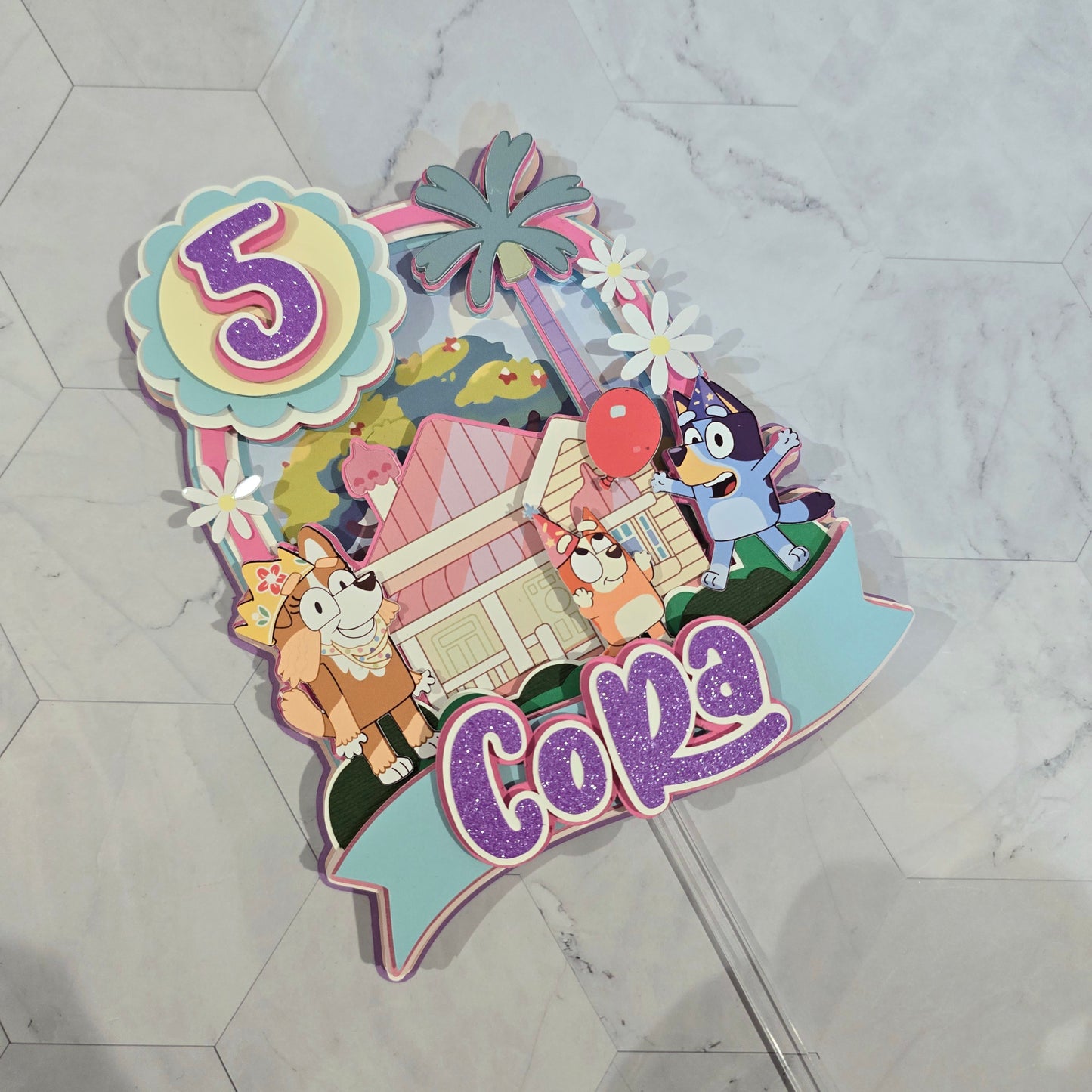 Bluey Cake topper, Bluey theme party, Bluey party theme