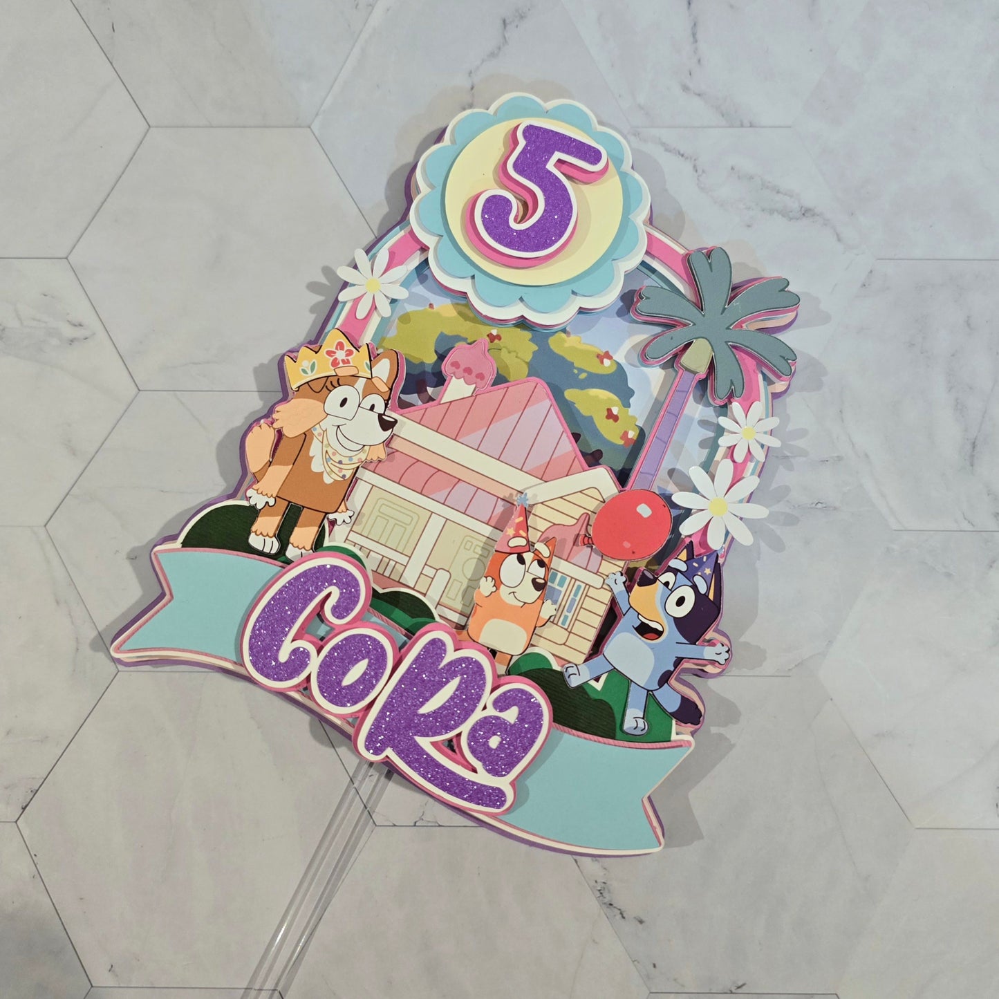 Bluey Cake topper, Bluey theme party, Bluey party theme