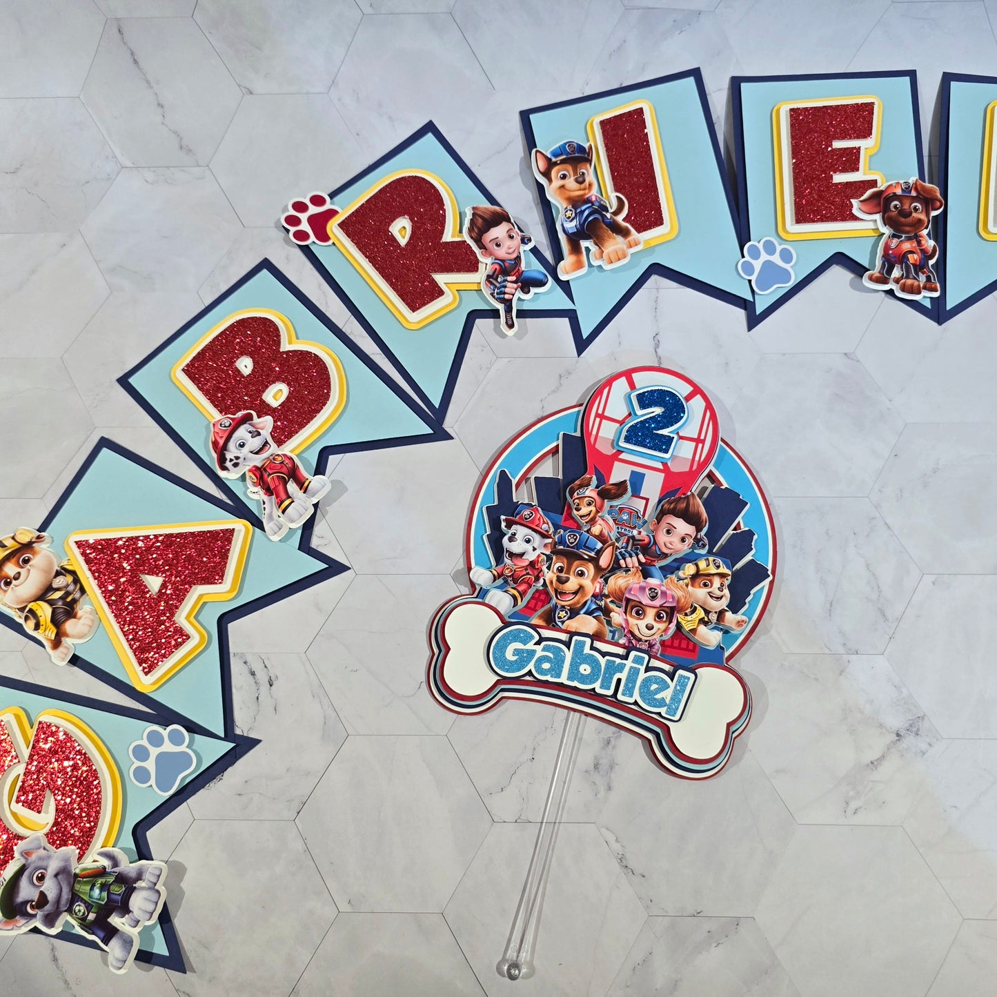 Paw Patrol banner, Paw Patrol theme banner, Paw Patrol party decoration