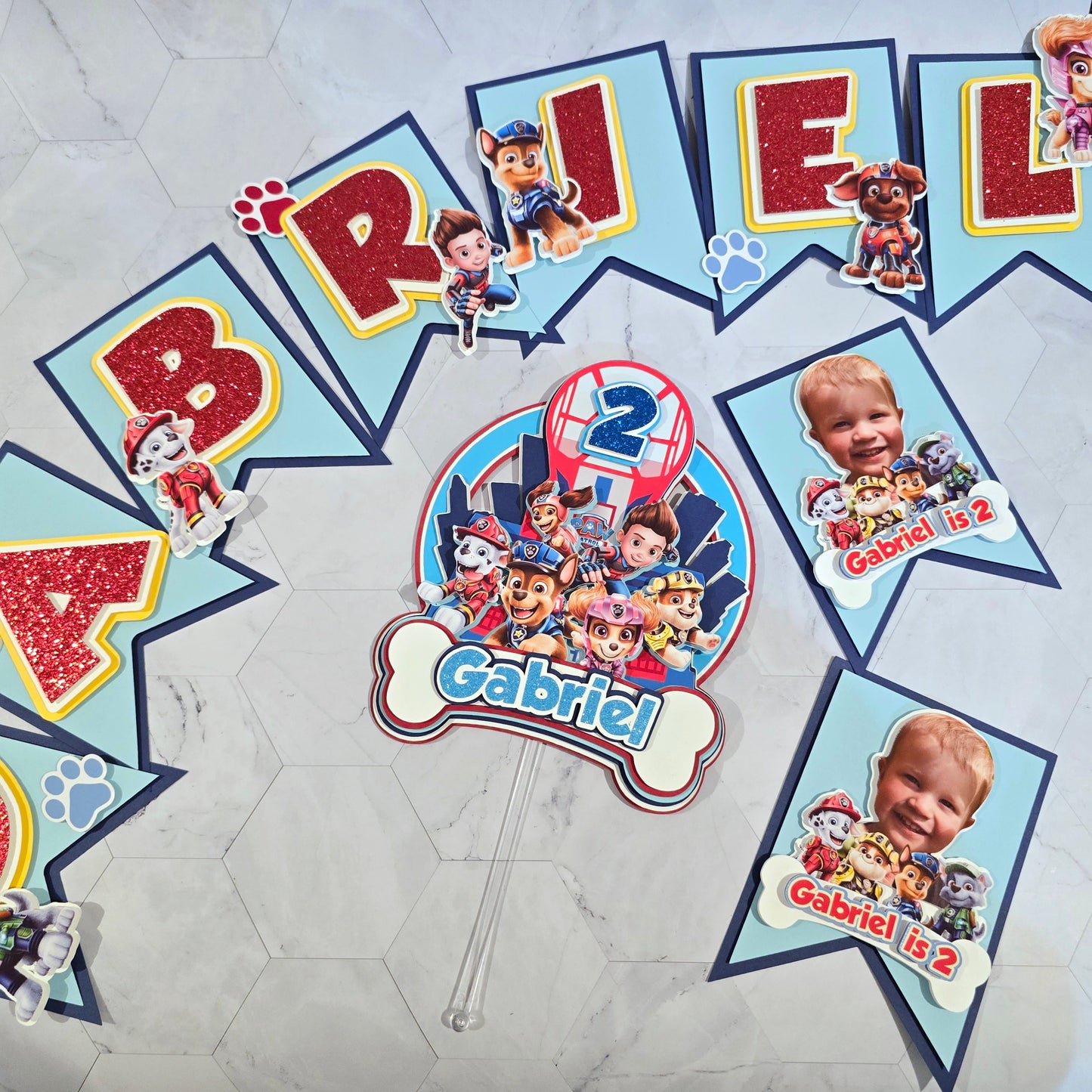 Paw Patrol banner, Paw Patrol theme banner, Paw Patrol party decoration