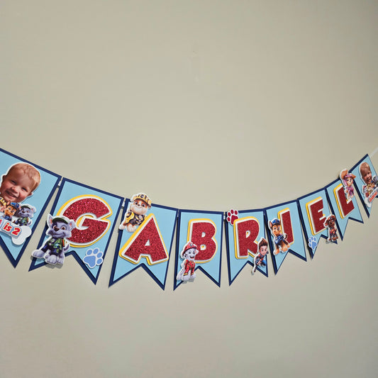 Paw Patrol banner, Paw Patrol theme banner, Paw Patrol party decoration