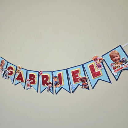 Paw Patrol banner, Paw Patrol theme banner, Paw Patrol party decoration