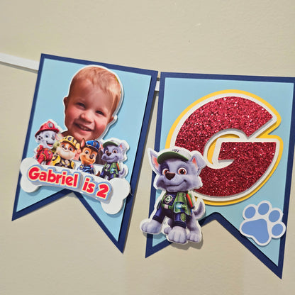 Paw Patrol banner, Paw Patrol theme banner, Paw Patrol party decoration