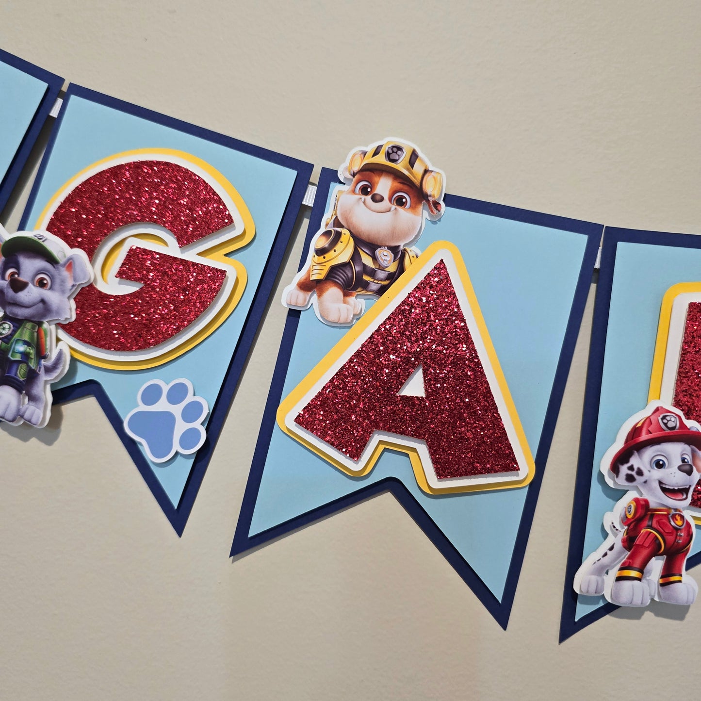 Paw Patrol banner, Paw Patrol theme banner, Paw Patrol party decoration
