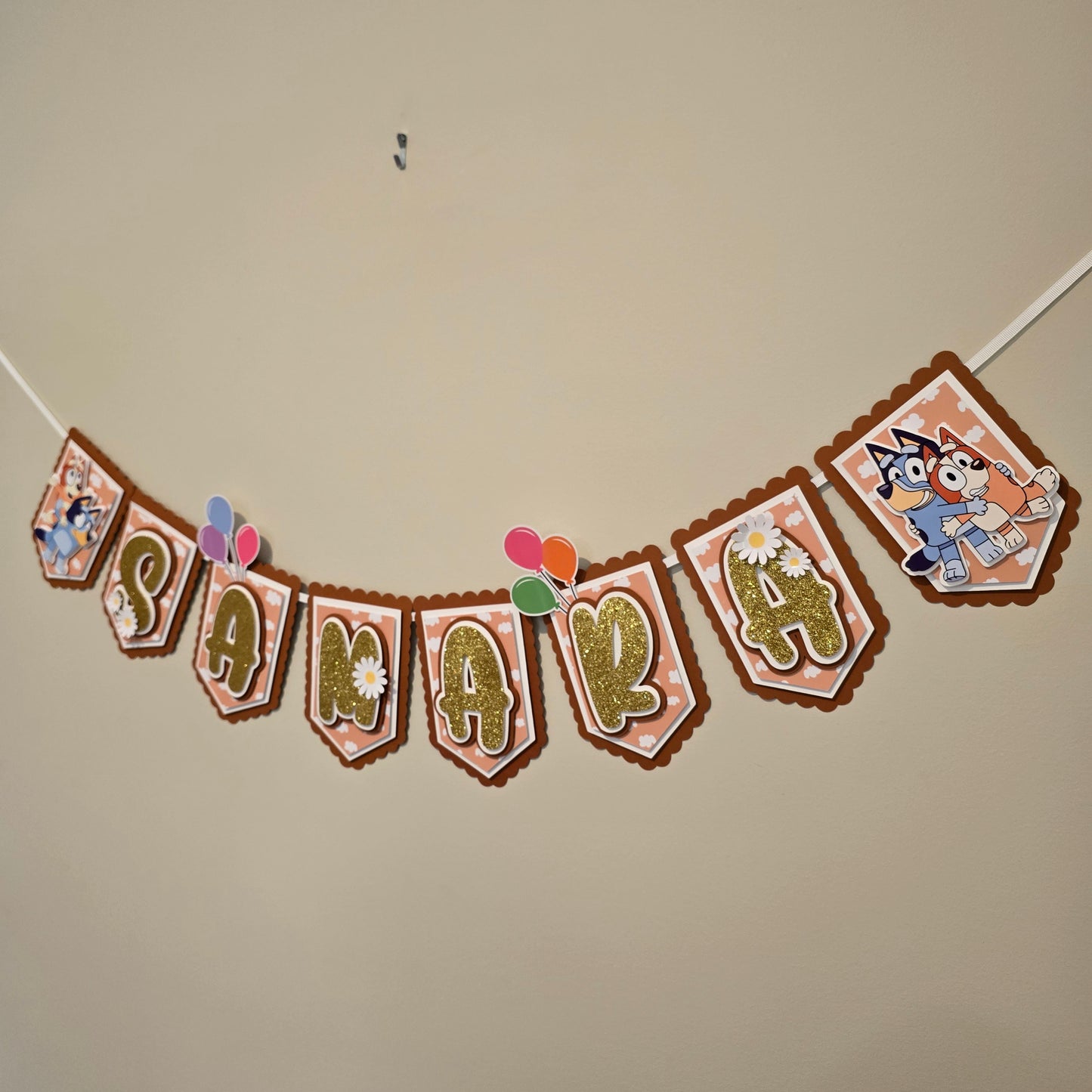 Bluey banner, Bluey theme banner, Bluey party decoration, Bluey girly banner