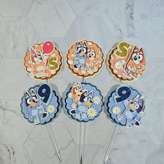 Bluey Cupcake Topper, Bluey cupcake decor, Bluey birthday