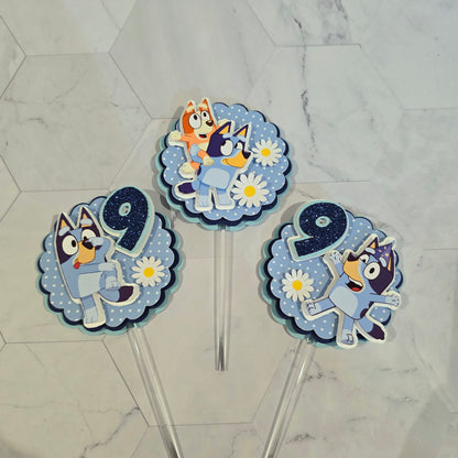 Bluey Cupcake Topper, Bluey cupcake decor, Bluey birthday