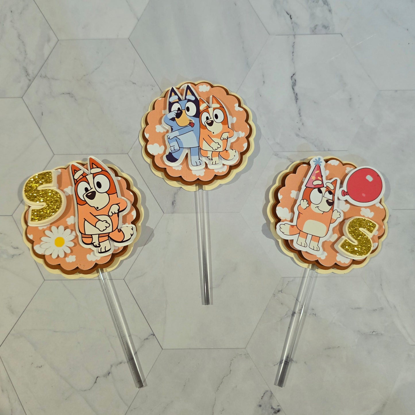 Bluey Cupcake Topper, Bluey cupcake decor, Bluey birthday