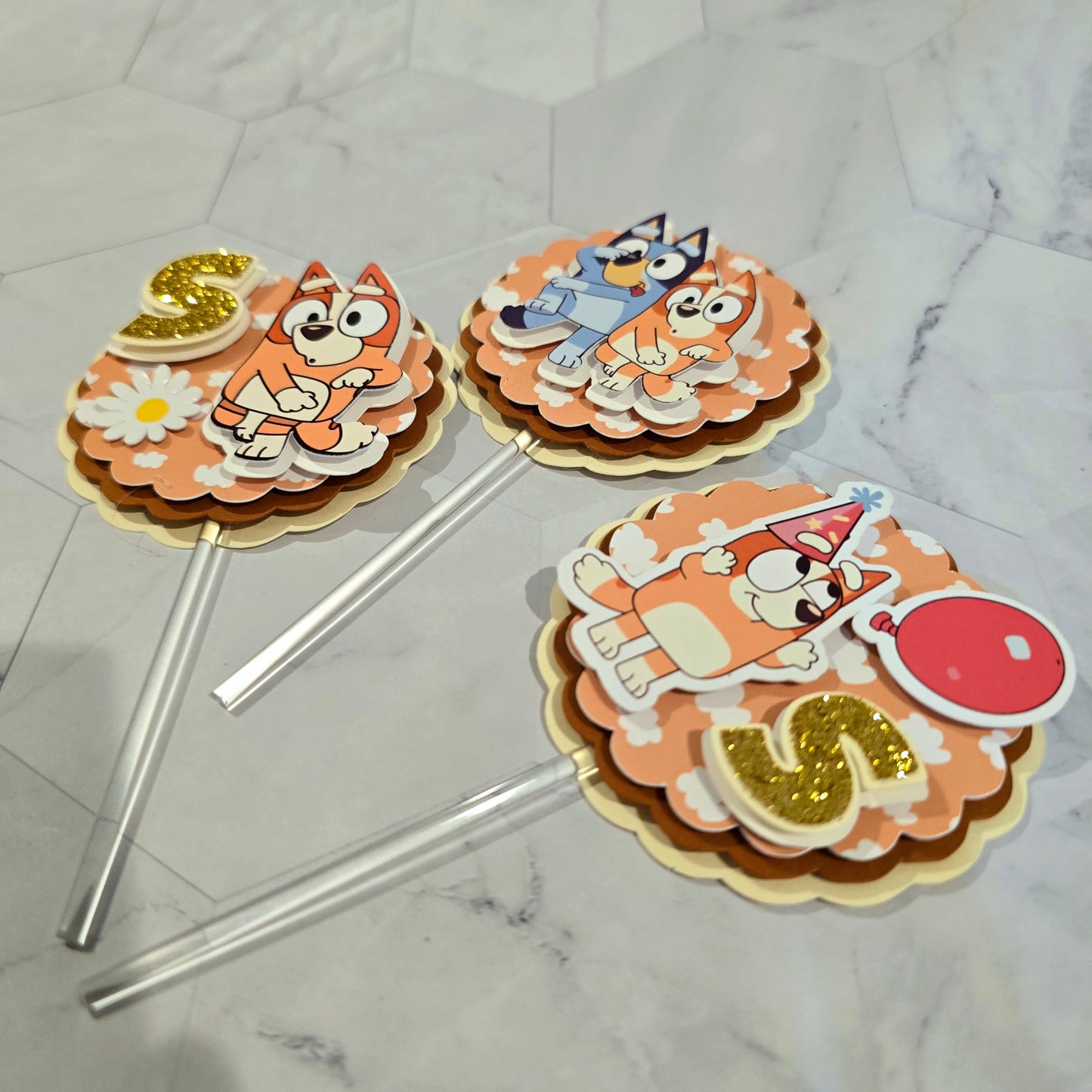Bluey Cupcake Topper, Bluey cupcake decor, Bluey birthday