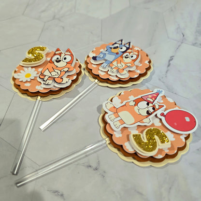Bluey Cupcake Topper, Bluey cupcake decor, Bluey birthday
