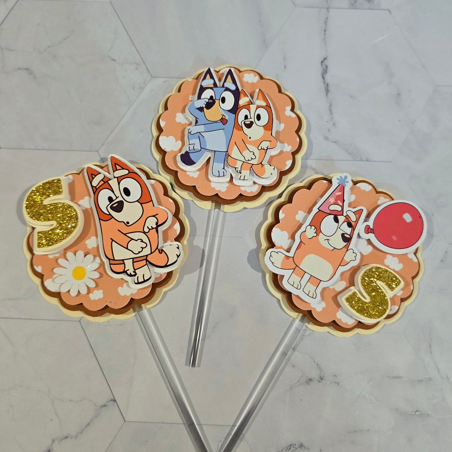 Bluey Cupcake Topper, Bluey cupcake decor, Bluey birthday