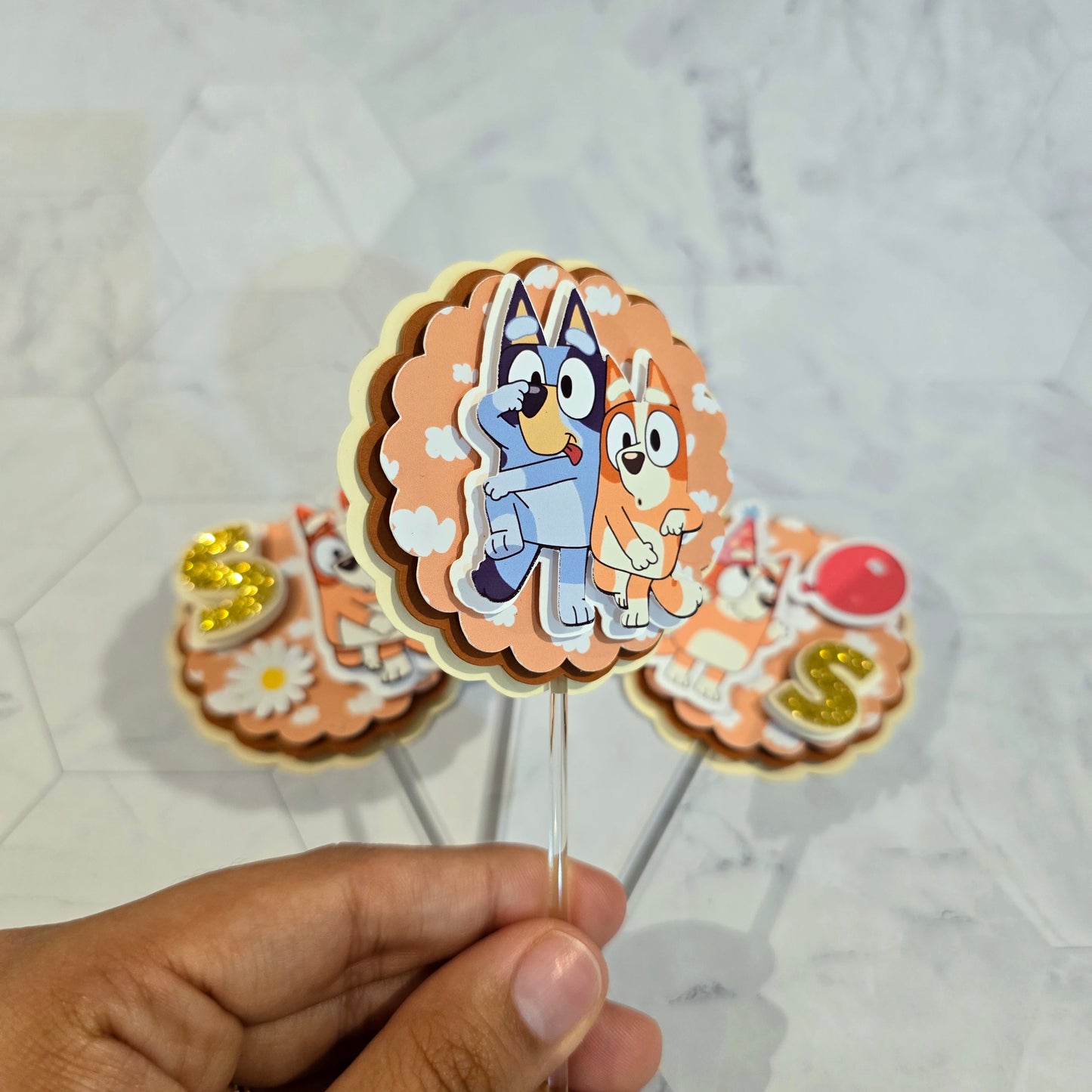 Bluey Cupcake Topper, Bluey cupcake decor, Bluey birthday