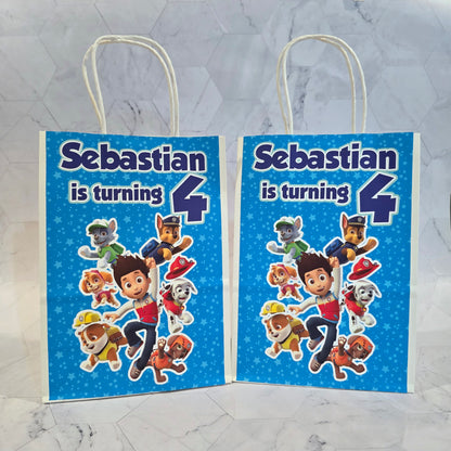 Paw Patrol Goodie bags, Paw Patrol gody bags, Paw Patrol party theme