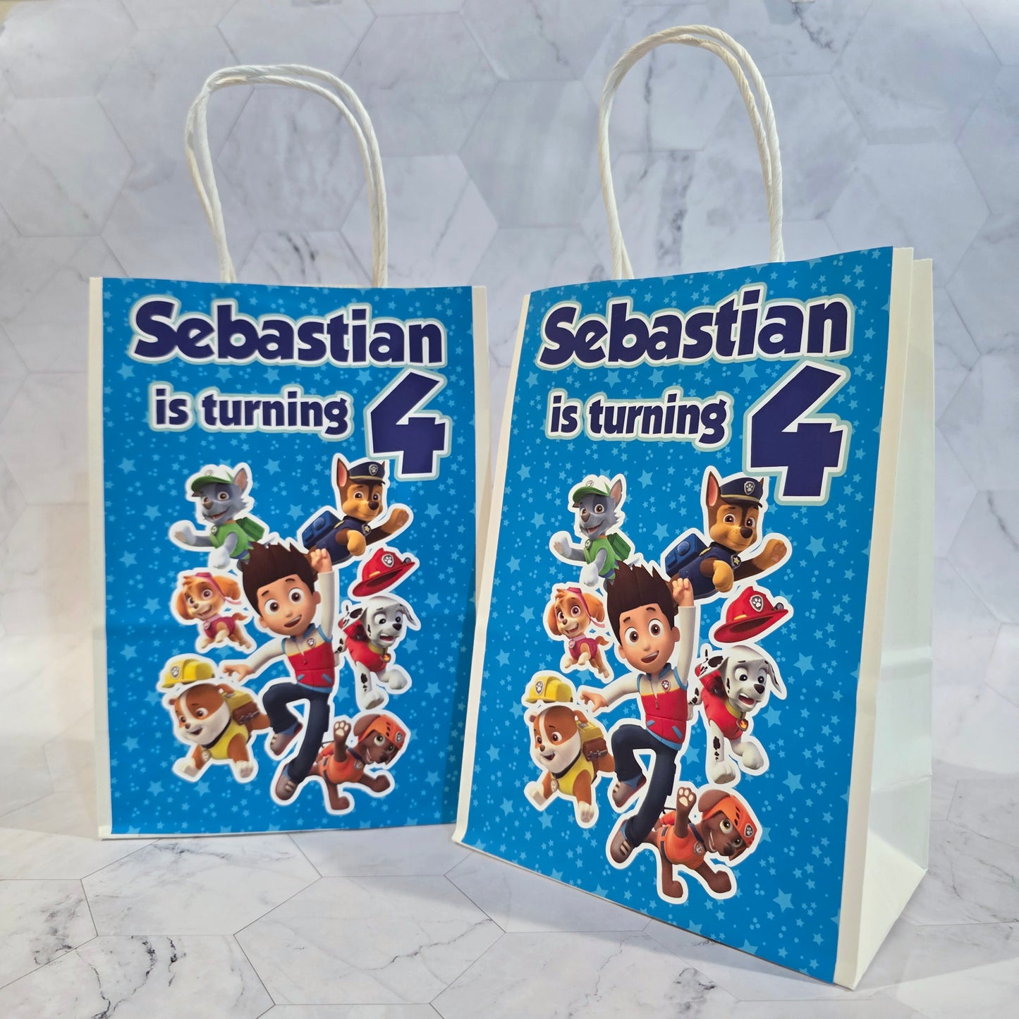 Paw Patrol Goodie bags, Paw Patrol gody bags, Paw Patrol party theme