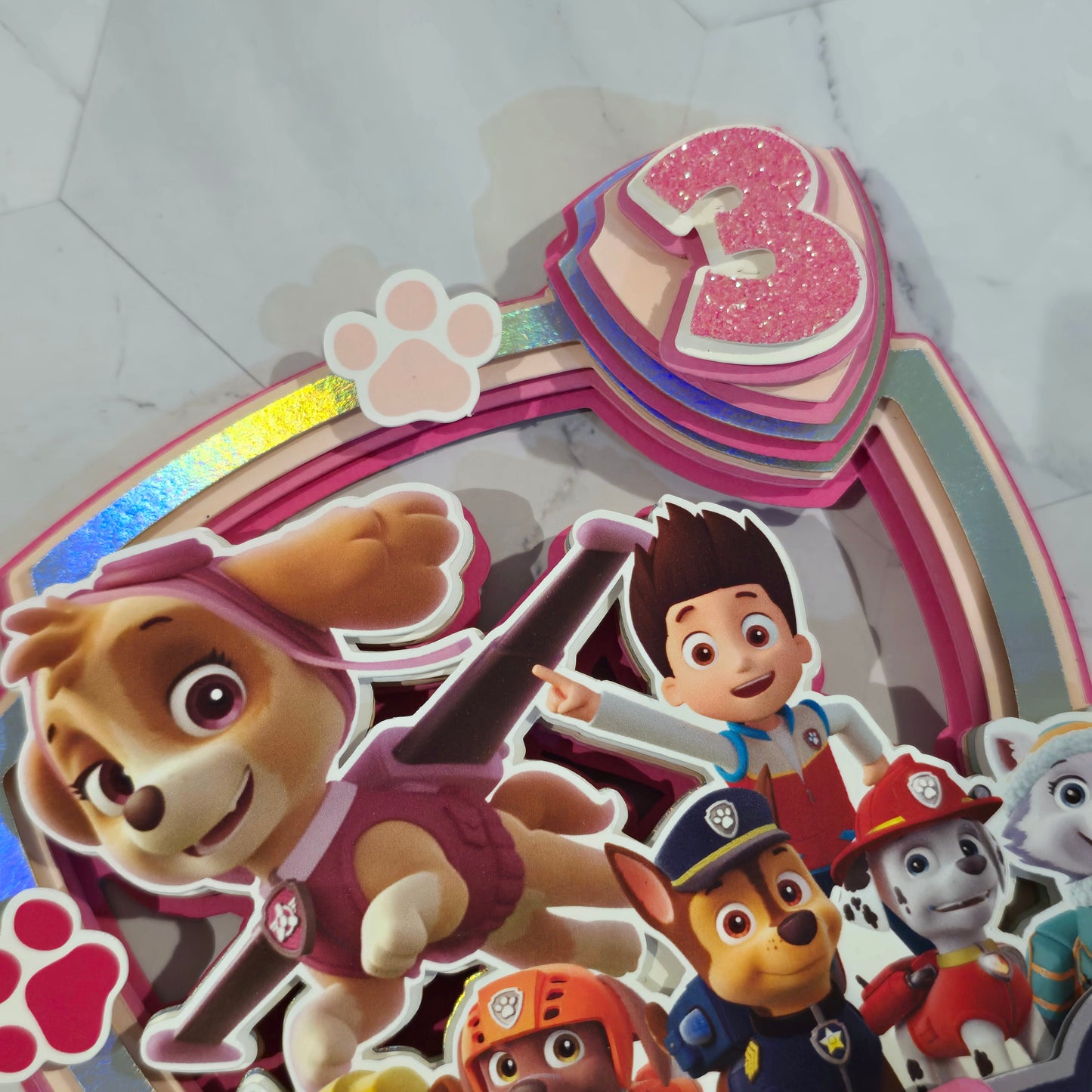 Paw Patrol Girly Cake topper, Dogs Cake topper, Paw patrol cake topper, Paw Patrol birthday
