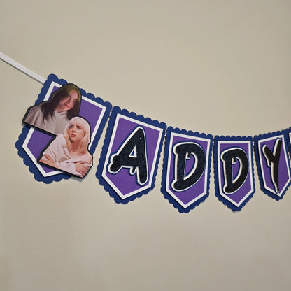 Billie Eilish banner, Billie Eilish theme banner, Billie Eilish party decoration, Billie Eilish banner