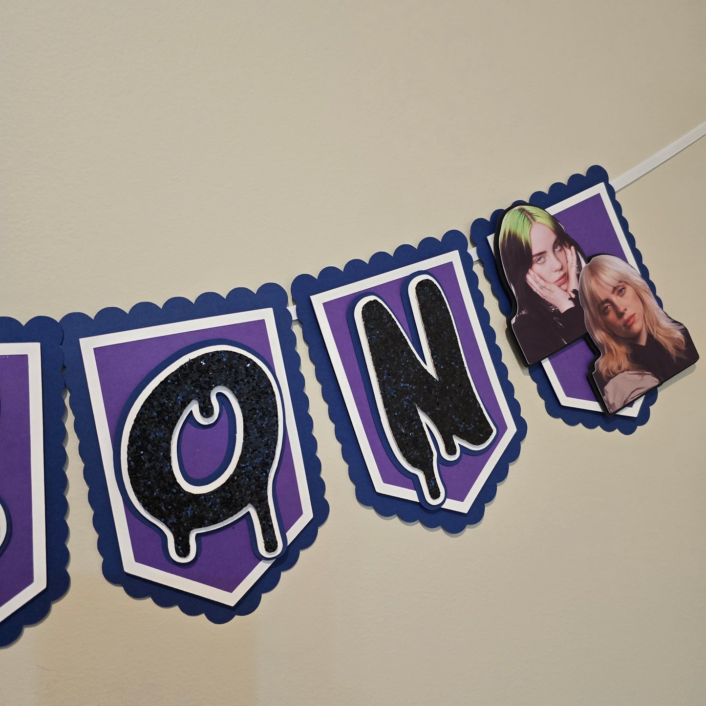 Billie Eilish banner, Billie Eilish theme banner, Billie Eilish party decoration, Billie Eilish banner