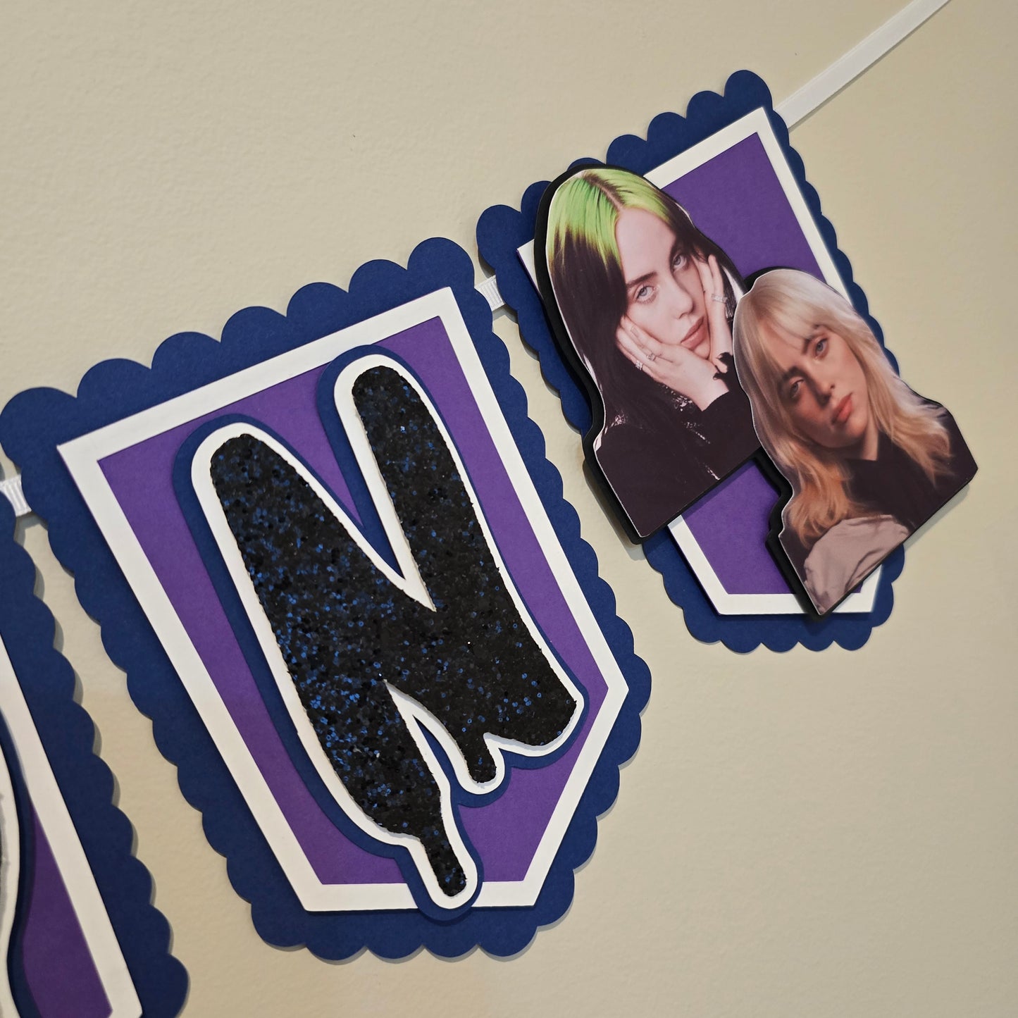 Billie Eilish banner, Billie Eilish theme banner, Billie Eilish party decoration, Billie Eilish banner