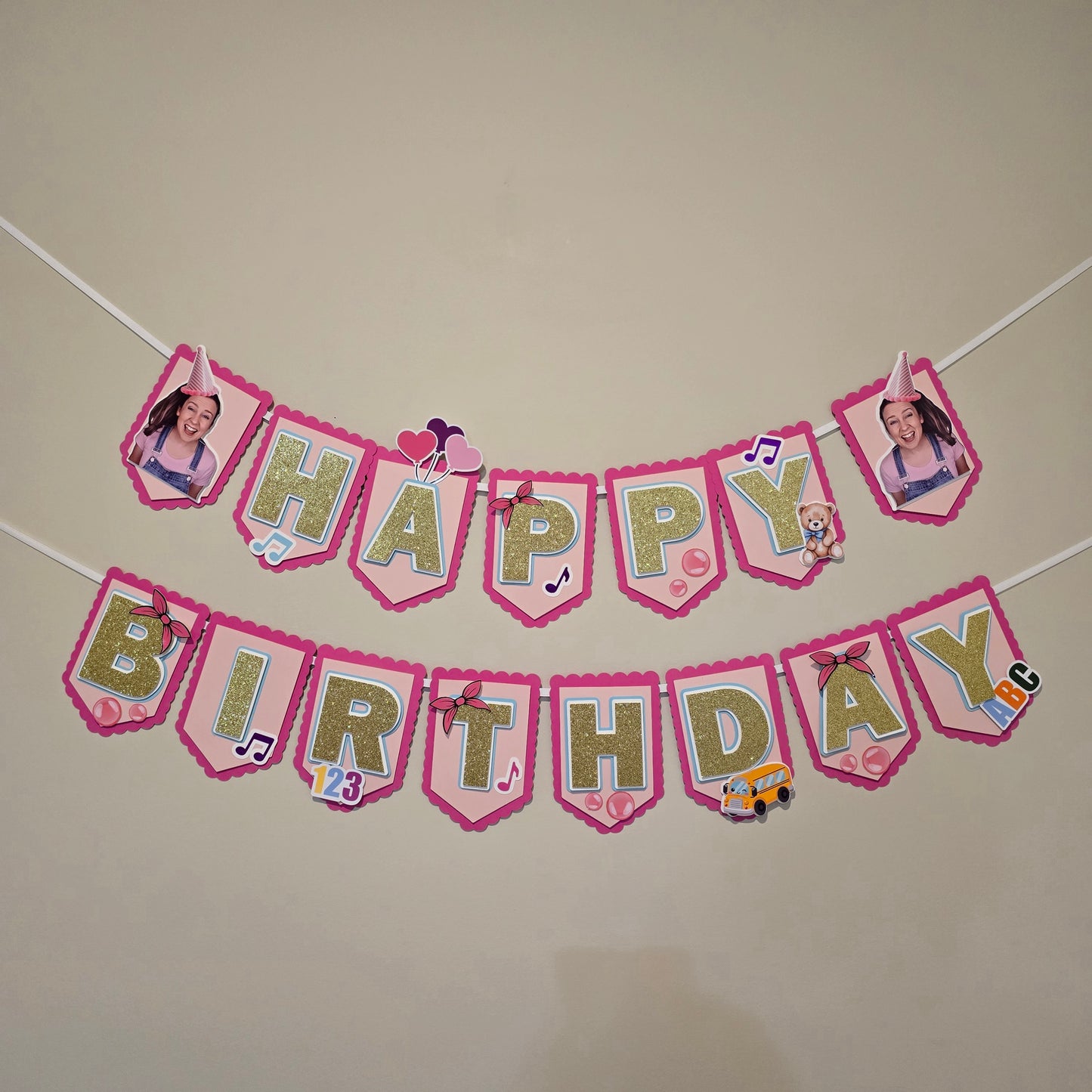 Ms Rachel banner, Ms Rachel theme banner,Ms Rachel party decoration, Happy Birthday banner