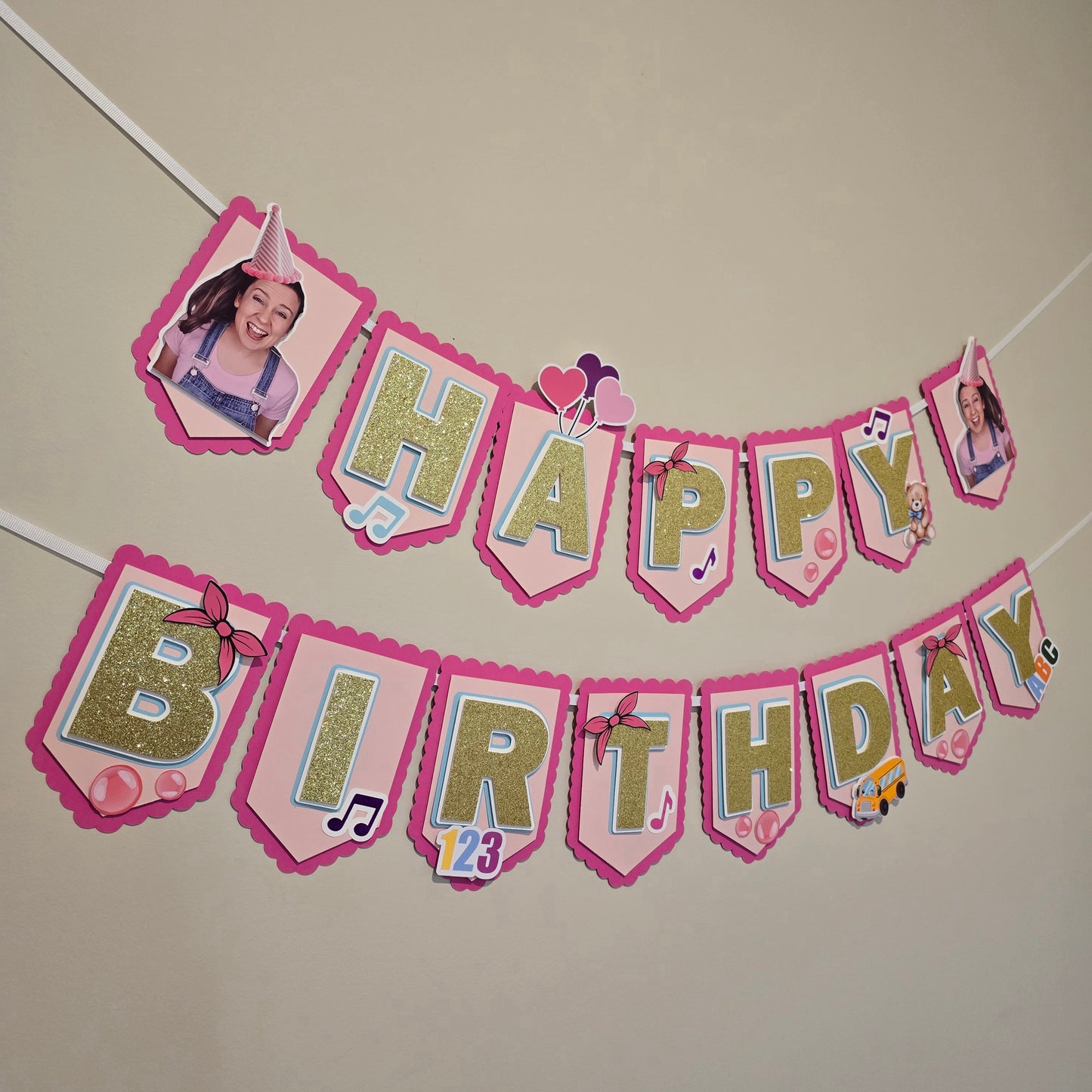 Ms Rachel banner, Ms Rachel theme banner,Ms Rachel party decoration, Happy Birthday banner