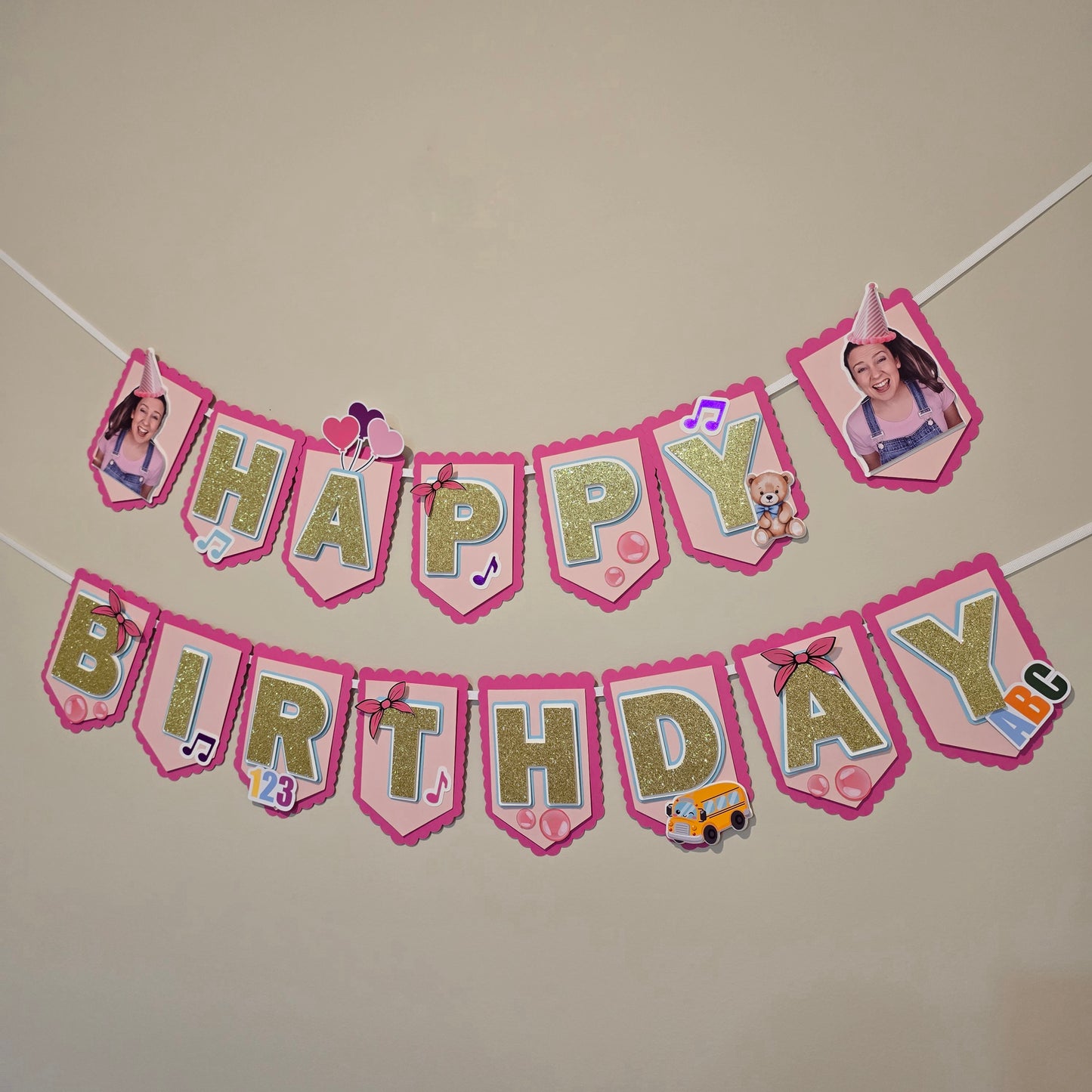 Ms Rachel banner, Ms Rachel theme banner,Ms Rachel party decoration, Happy Birthday banner
