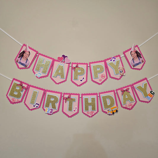 Ms Rachel banner, Ms Rachel theme banner,Ms Rachel party decoration, Happy Birthday banner