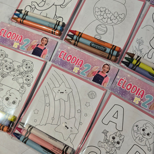 Ms Rachel Coloring books, Ms Rachel party favors, Ms Rachel birthday activities