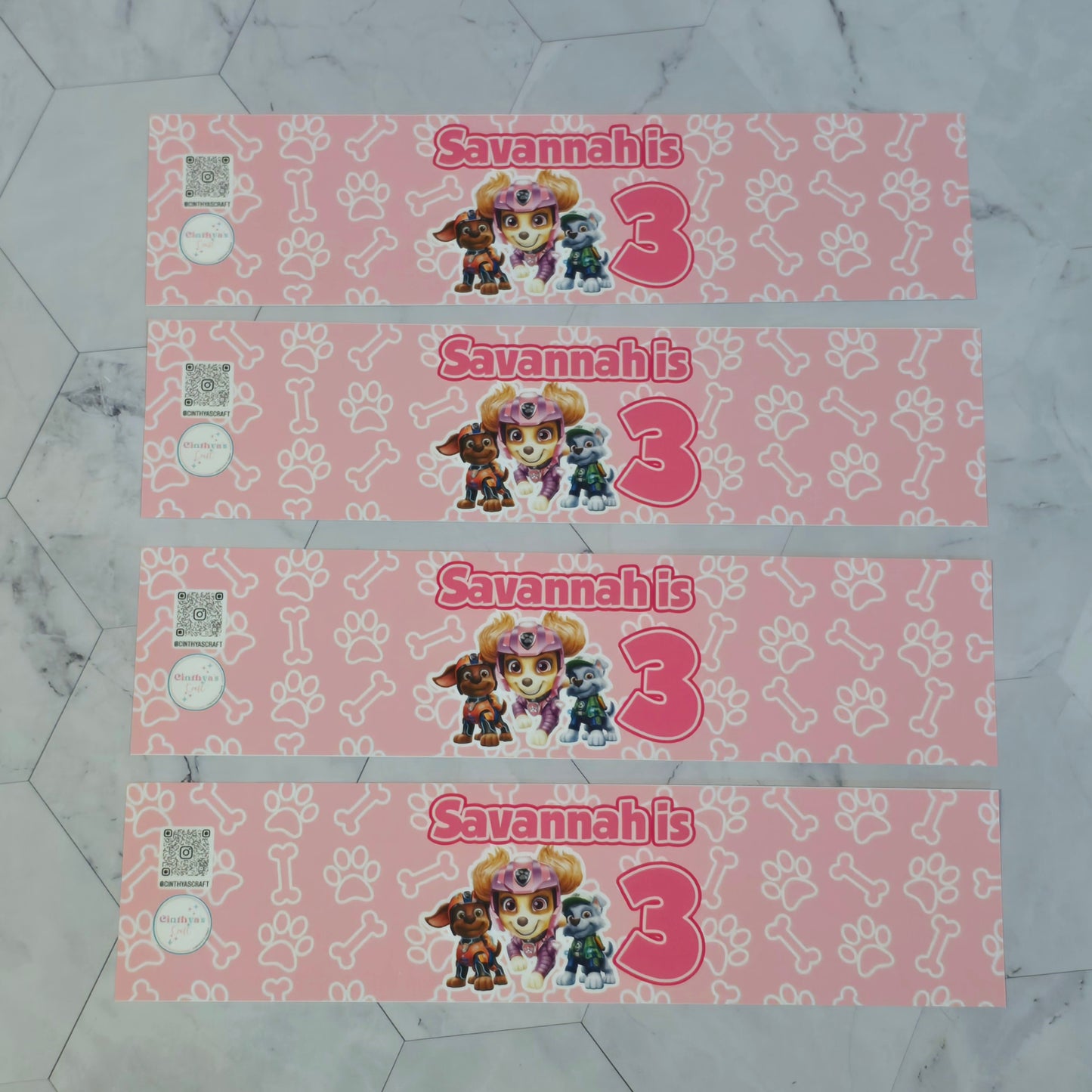 Paw Patrol Water bottle labels,Paw Patrol waterproof labels