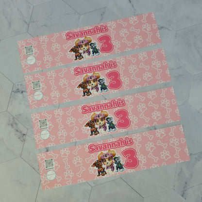 Paw Patrol Water bottle labels,Paw Patrol waterproof labels