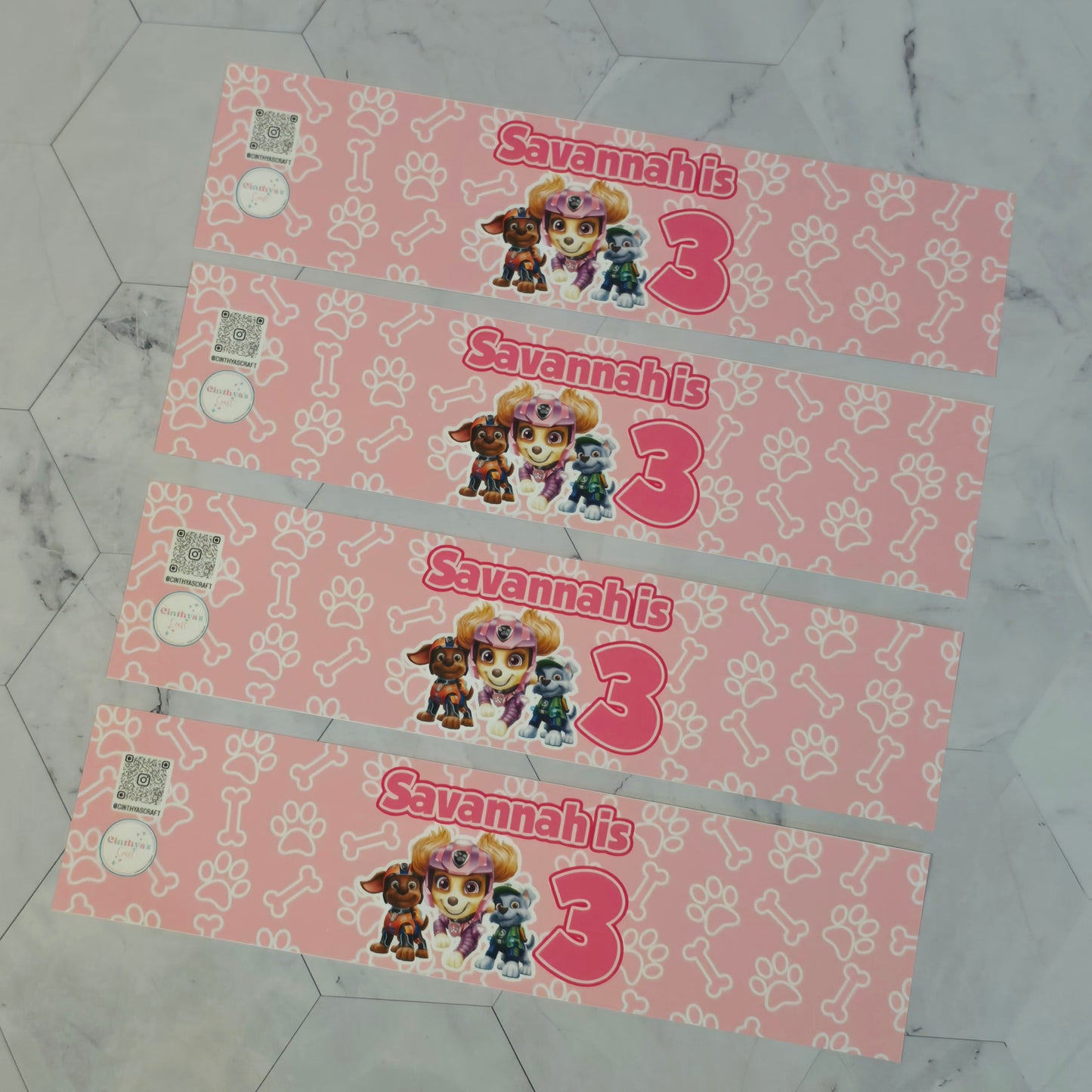 Paw Patrol Water bottle labels,Paw Patrol waterproof labels