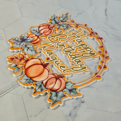 Fall Cake topper, Autumn theme party, autumn party theme