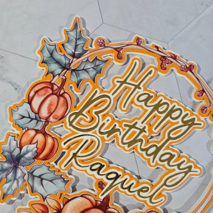 Fall Cake topper, Autumn theme party, autumn party theme