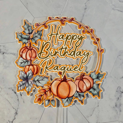 Fall Cake topper, Autumn theme party, autumn party theme