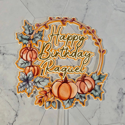 Fall Cake topper, Autumn theme party, autumn party theme