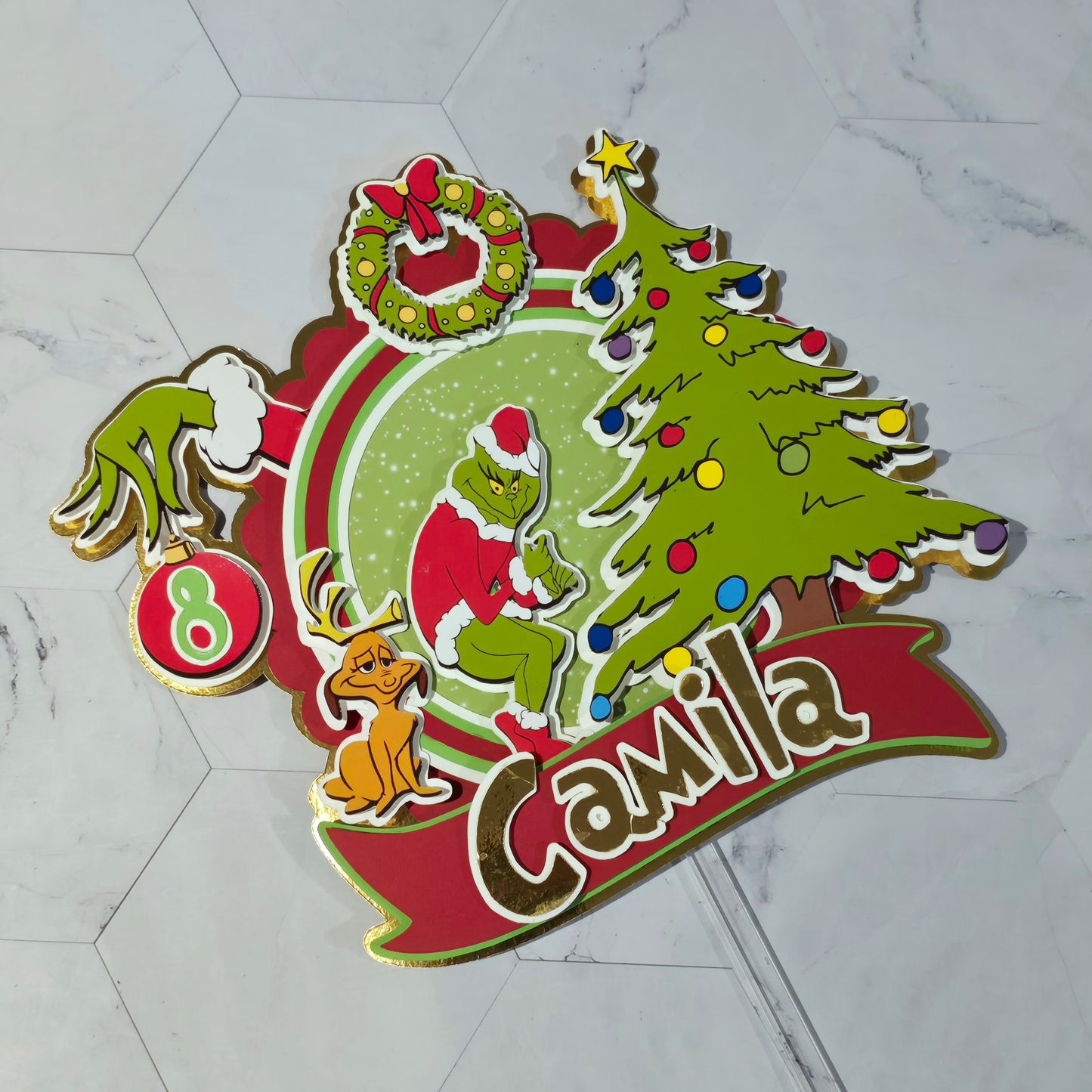Grinch Cake topper, Grinch theme party, Grinch party theme
