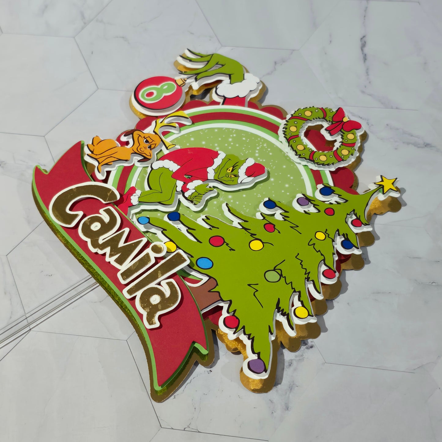 Grinch Cake topper, Grinch theme party, Grinch party theme