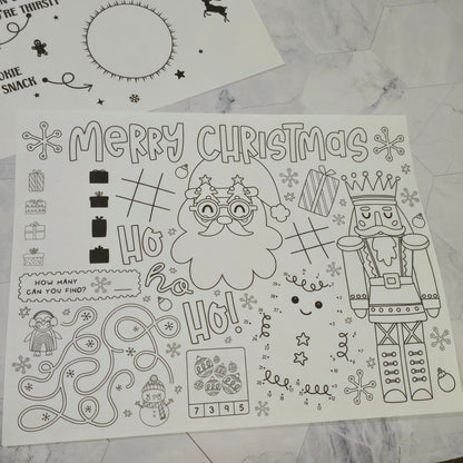 Christmas Activity Pack for Kids – Coloring Book, Santa Letter, Countdown, Placemats & Stickers