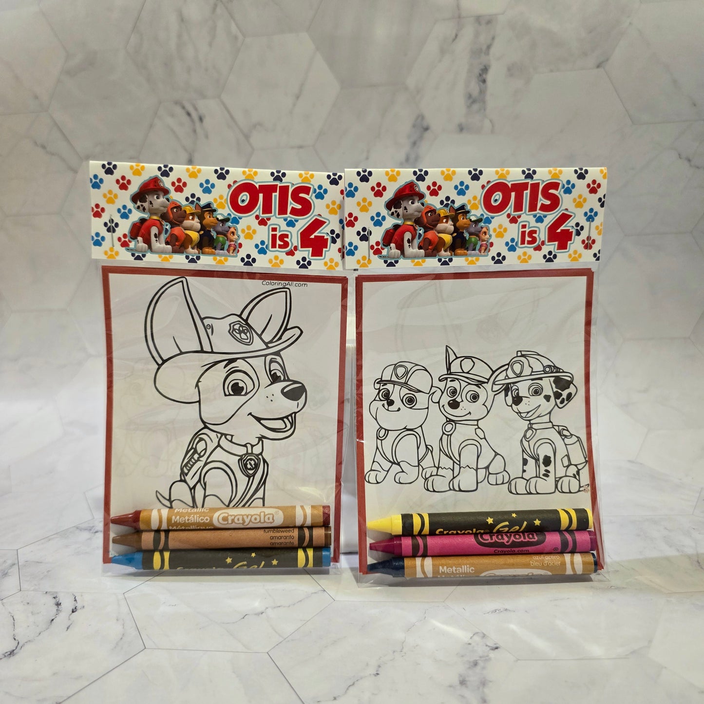 Red Paw Patrol Coloring books, Paw Patrol party favors, Paw Patrol birthday