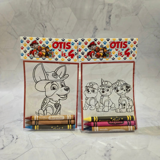 Red Paw Patrol Coloring books, Paw Patrol party favors, Paw Patrol birthday