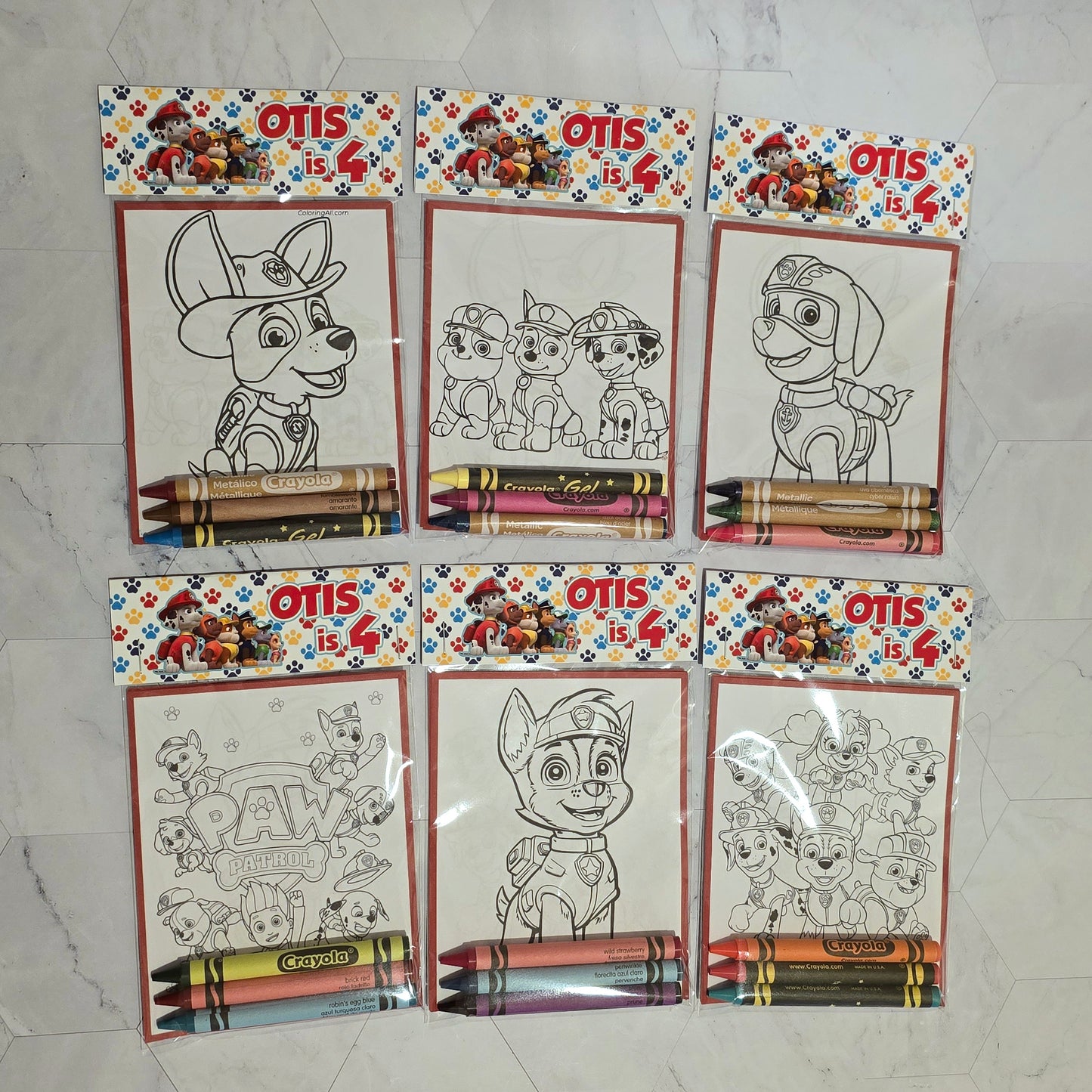 Red Paw Patrol Coloring books, Paw Patrol party favors, Paw Patrol birthday