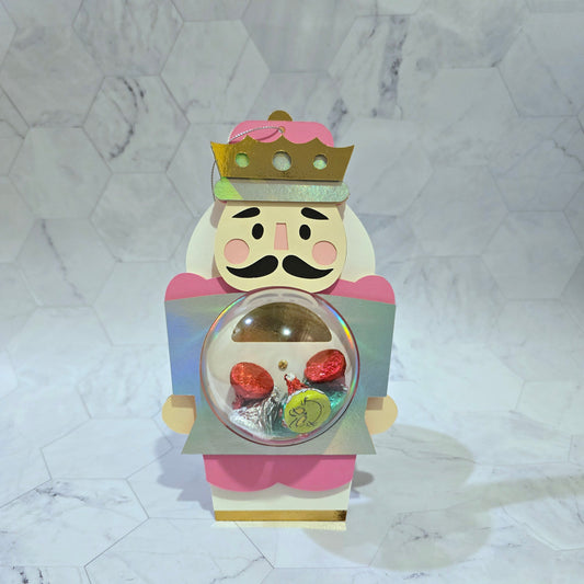 Nutcracker candy holder. Christmas Candy Holder with Refillable Ornament