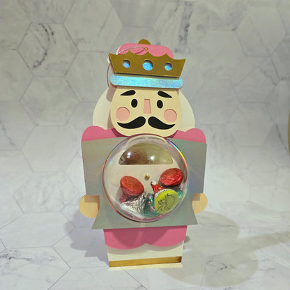 Nutcracker candy holder. Christmas Candy Holder with Refillable Ornament