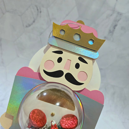 Nutcracker candy holder. Christmas Candy Holder with Refillable Ornament