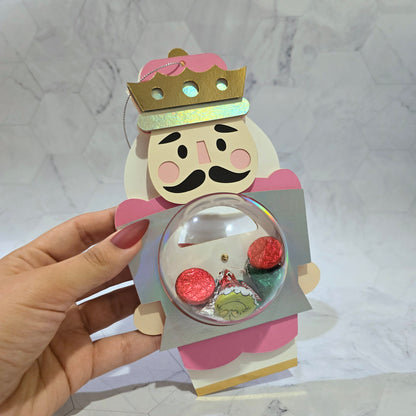 Nutcracker candy holder. Christmas Candy Holder with Refillable Ornament