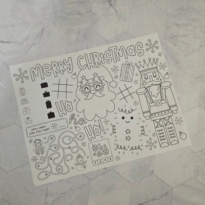 Christmas Activity Pack for Kids – Coloring Book, Santa Letter, Countdown, Placemats & Stickers