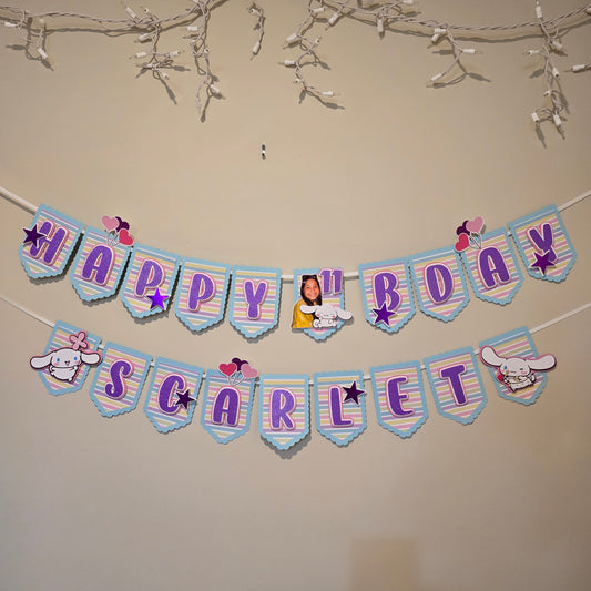 Cinnamoroll banner, Cinnamoroll theme banner, Cinnamoroll party decoration