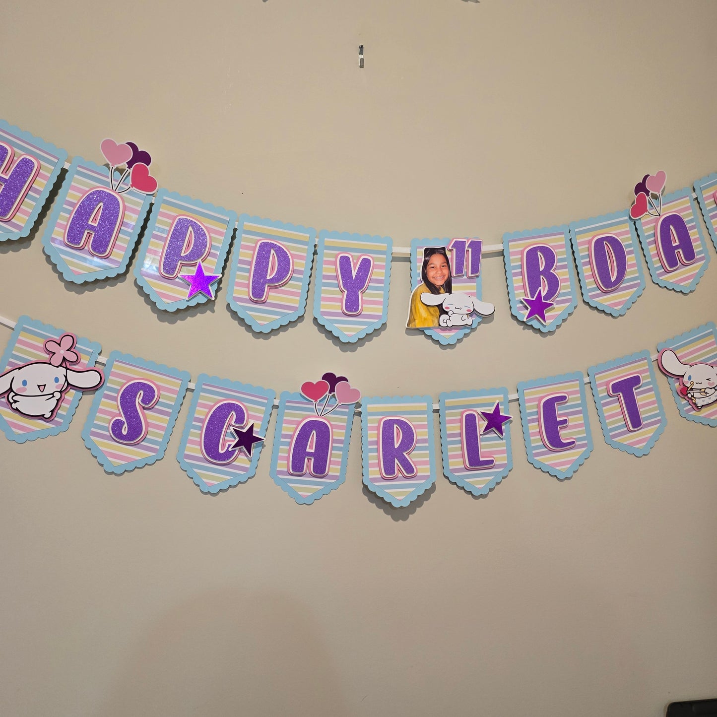 Cinnamoroll banner, Cinnamoroll theme banner, Cinnamoroll party decoration