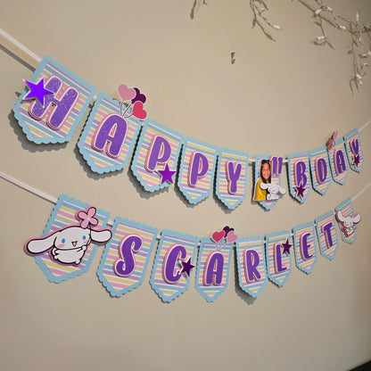Cinnamoroll banner, Cinnamoroll theme banner, Cinnamoroll party decoration