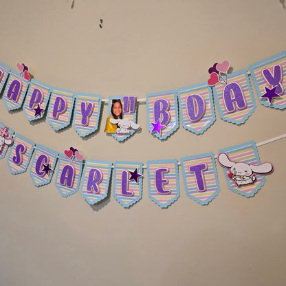 Cinnamoroll banner, Cinnamoroll theme banner, Cinnamoroll party decoration