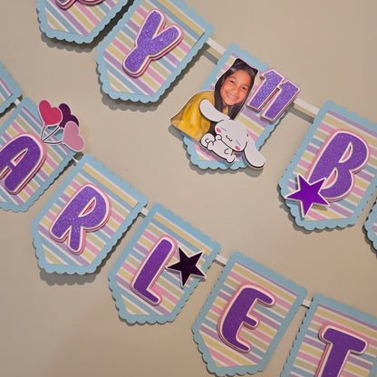 Cinnamoroll banner, Cinnamoroll theme banner, Cinnamoroll party decoration